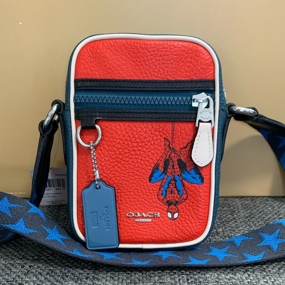 COACH MARVEL SPIDER-MAN TERRAIN CROSSBODY NWT